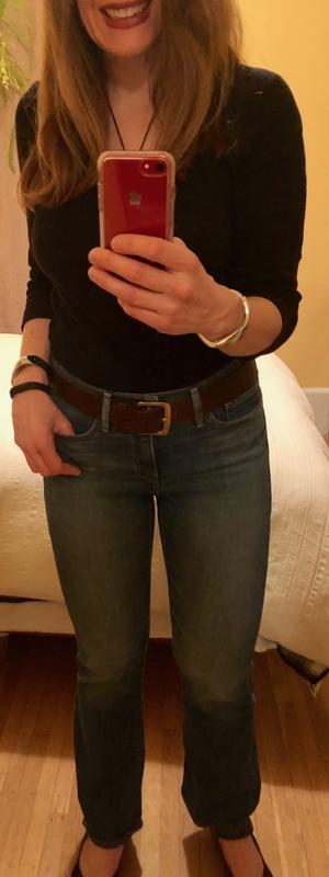 315 Shaping Bootcut, 29" waist, 30" length, 5'7", 140 lb.
