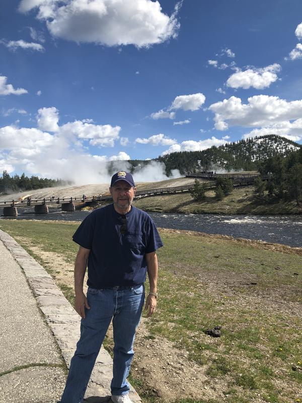 Visiting Yellowstone in photo one.
Getting ready to go to work.