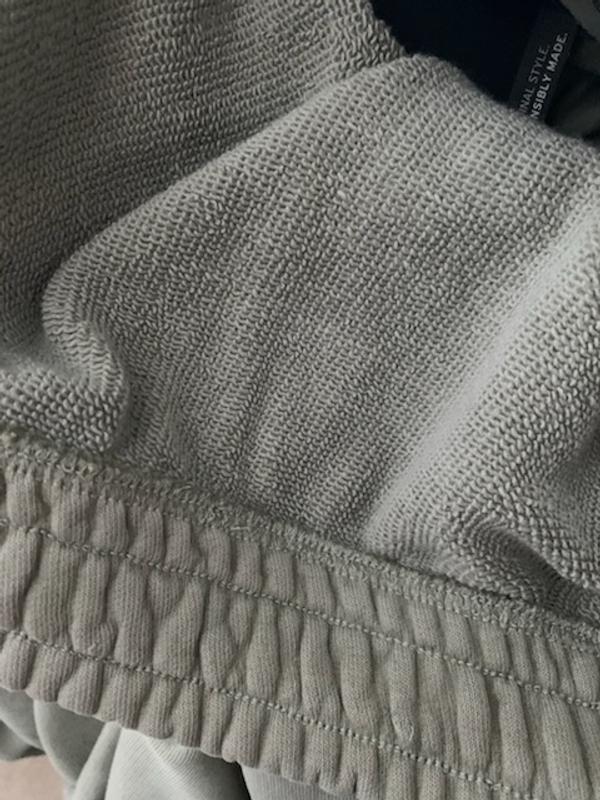 interior lining is loop back (terry cloth "like")