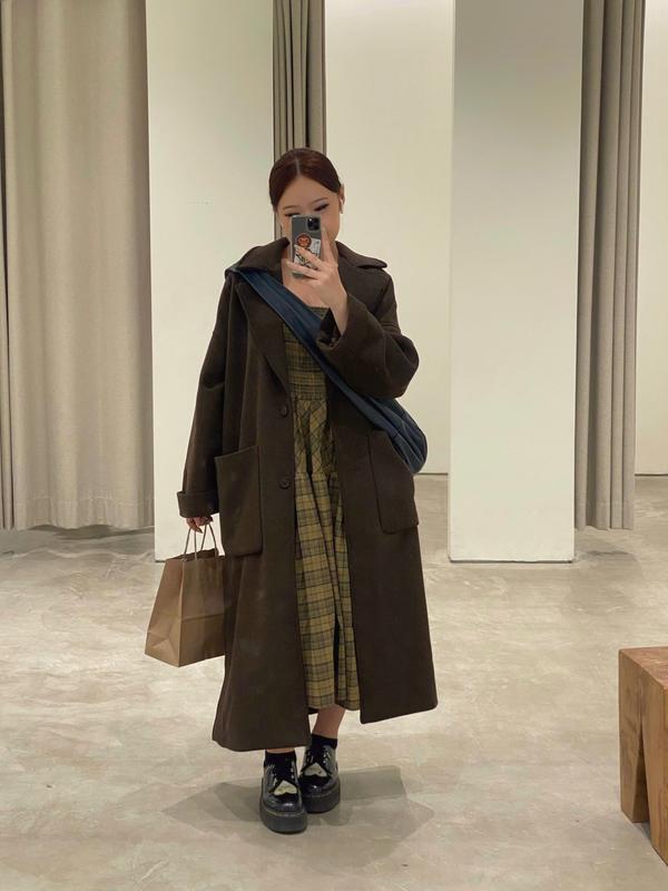 Parker Wooly Oversized Coat - Brown