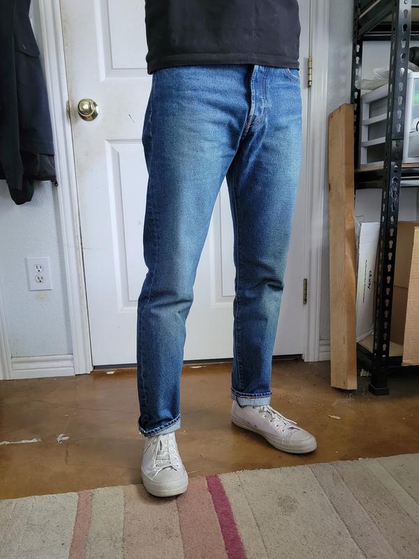 Levis 501 customised and tapered jeans best sale