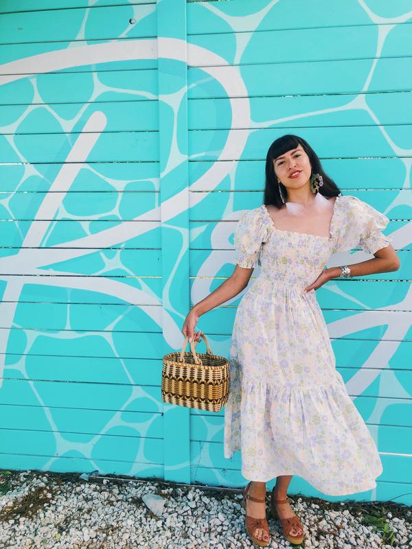I pair it with indigenous jewelry and a cherokee style woven basket!
