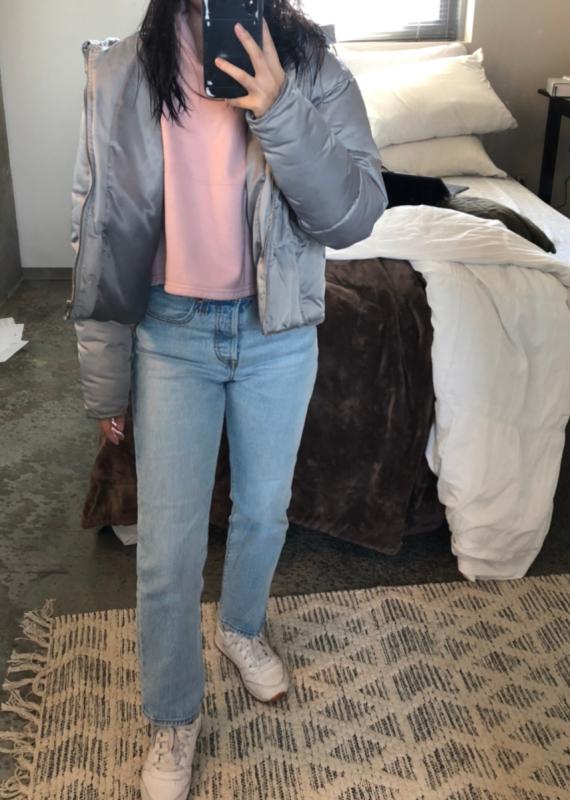 Jeans length without it being rolled up