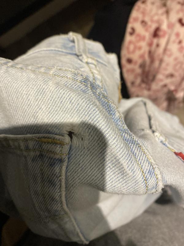 On both sides they ripped above the pocket