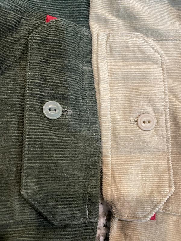 Comparison of corduroy wale