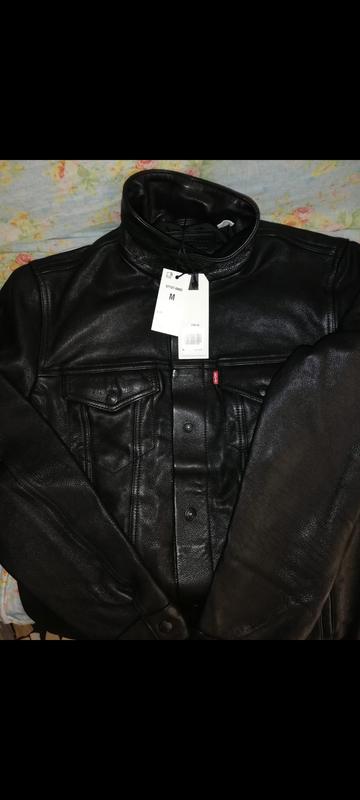 Leather Trucker Jacket Black Levi s US