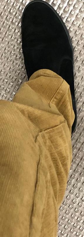 outside seam at top of foot