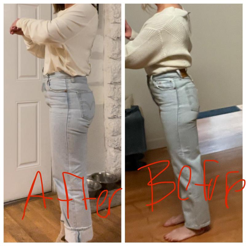 Before and after wet stretches.