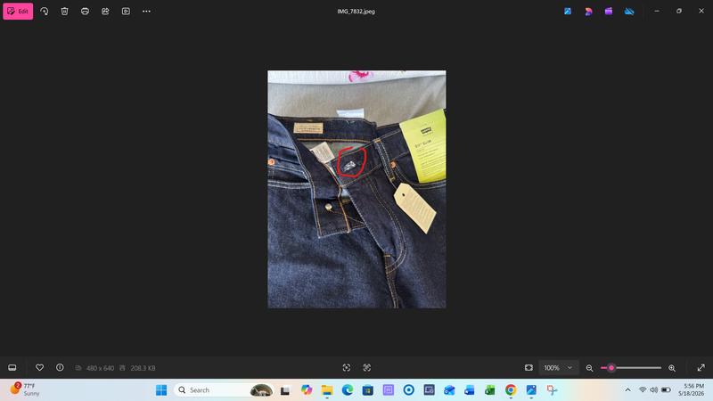 Price tag from clearance item from Outlet