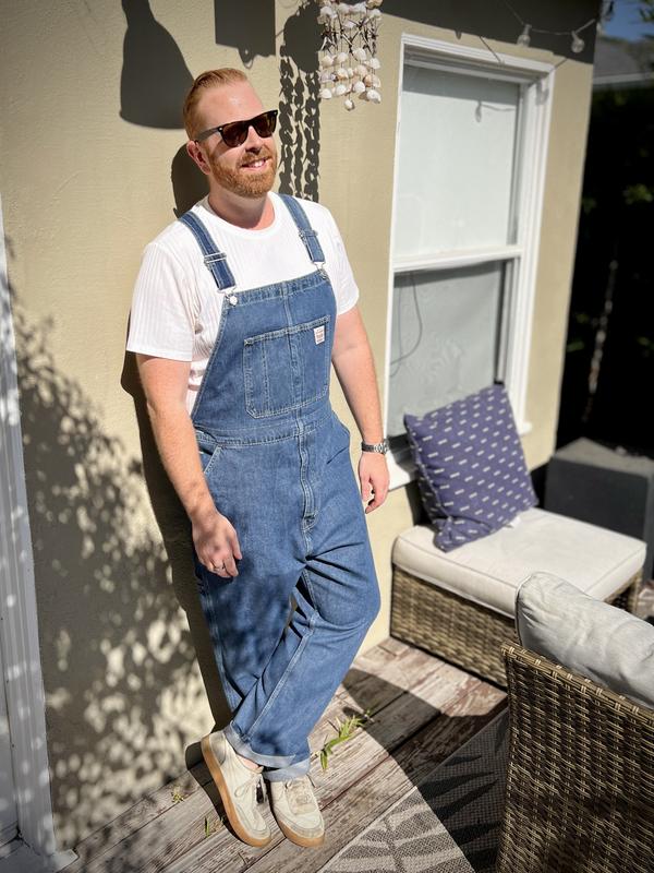 Levis denim overalls mens best sale