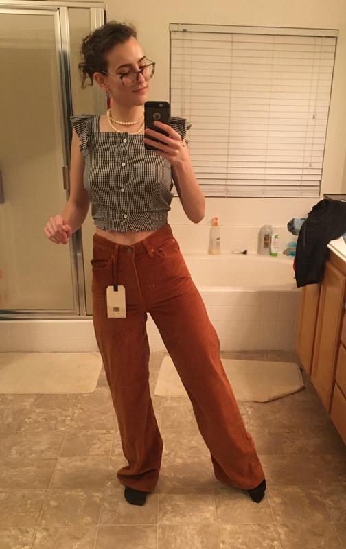 Orange Corduroy Pants - kimbermoose