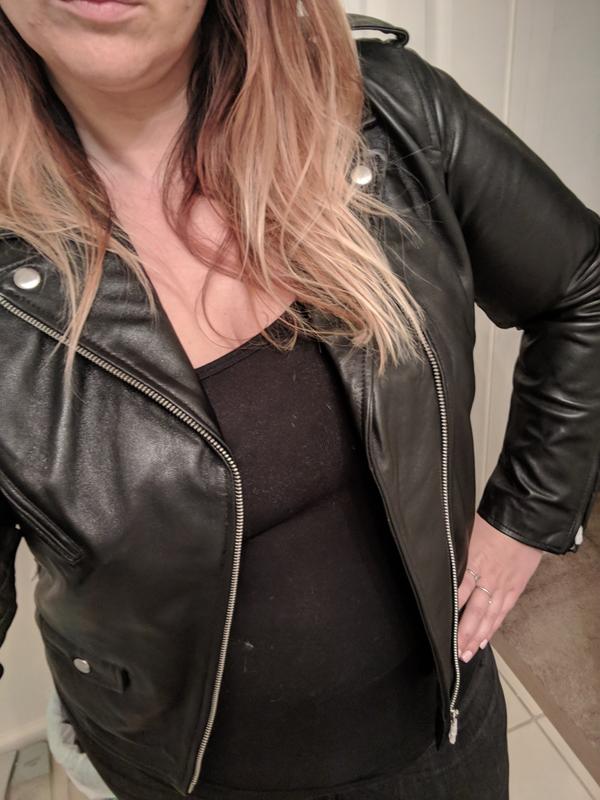 Relaxed Leather Moto Jacket Black Levi s US