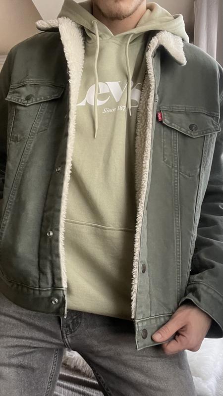 Levi's Sherpa Jean Jacket Thyme Green store