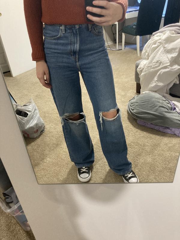 crotch is a couple inches too low, jeans drag on the ground, but knee holes are in right spot