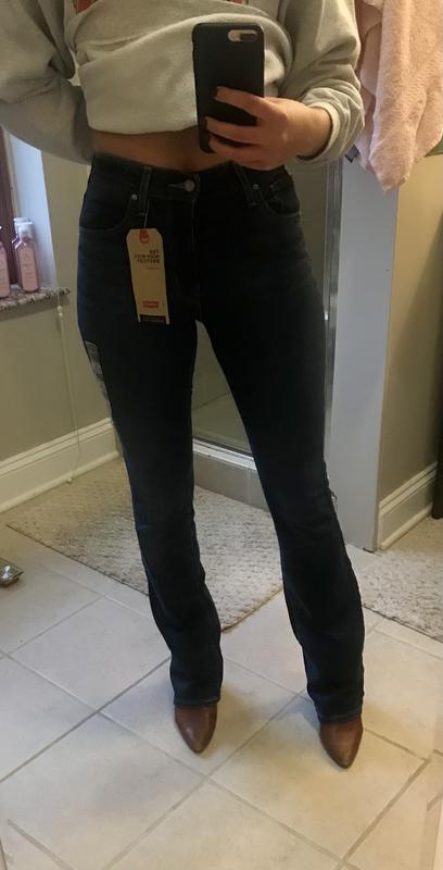 725 bootcut jeans Levi's Black size 27 US in Cotton - elasthane - 30322472