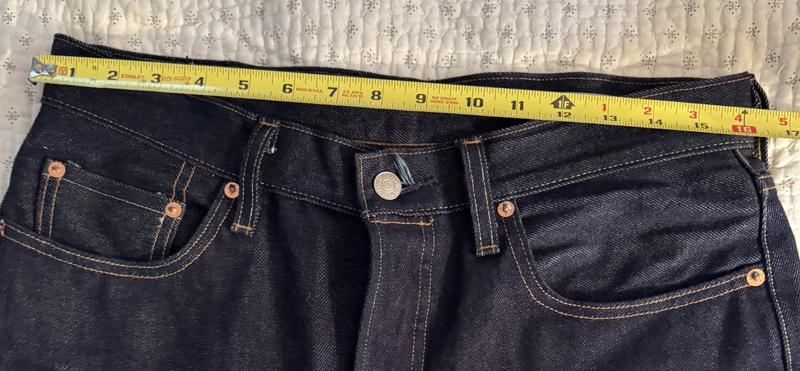 What I paid $138 for baggy waist with a 33 inch waist after shrinking and wearing