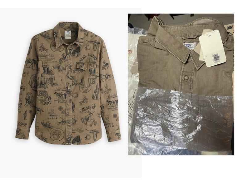 I ordered for the one on the left. There should be prints on the shirt. The item I got is a plain shirt.