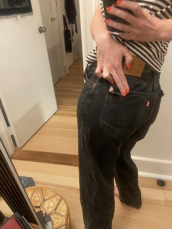 Rips near belt loop and on both back pockets (within three or four wears)