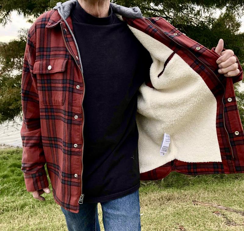Francisco Sherpa Flannel Jacket-Colt Plaid Russet Bracken