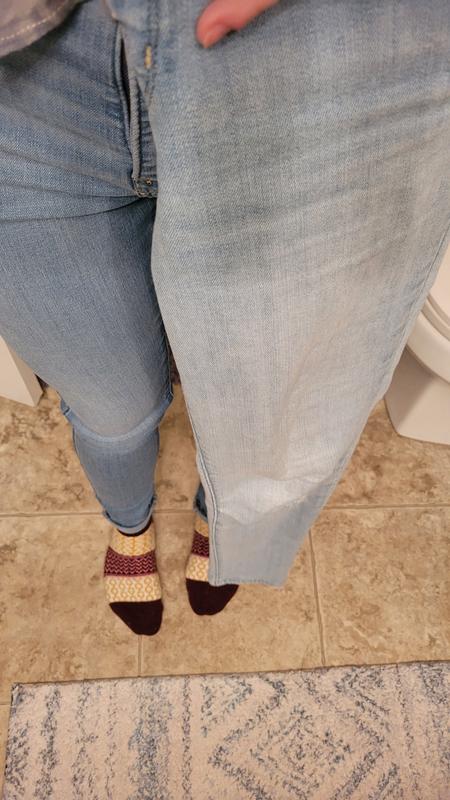 The image online matched my older pair - lighter than the jeans I got in the mail.
I got the same waist and length measurements, but these are significantly longer than the ones I was replacing.