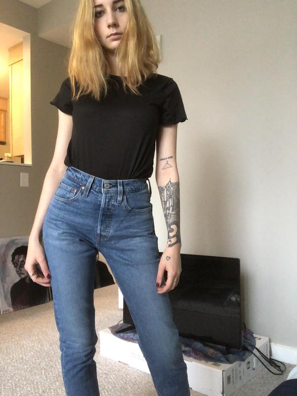 Stretch Skinny 501s in Jive Ship