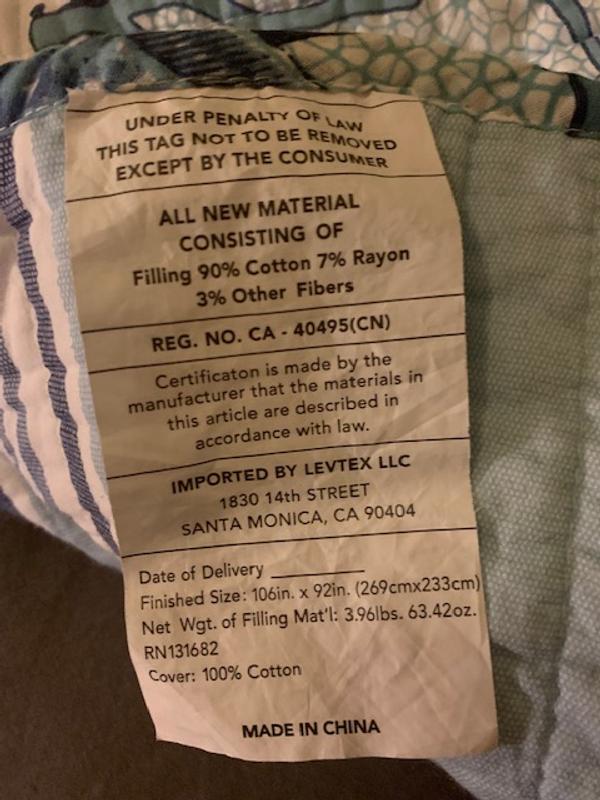 LevTex Lacey Sea king quilt set.