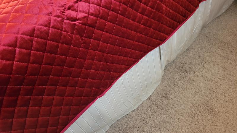 Levtex Home - Red Velvet Full/Queen Quilt Set - length of overhang