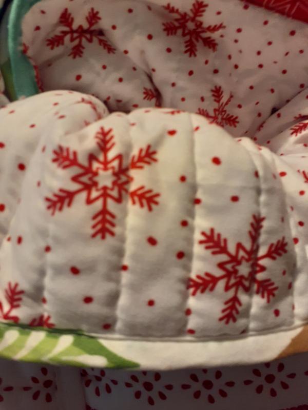 The reverse side of my let it snow quilt