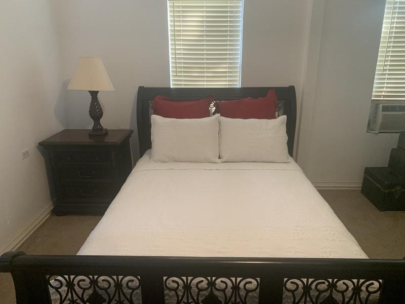 Front of bed cover