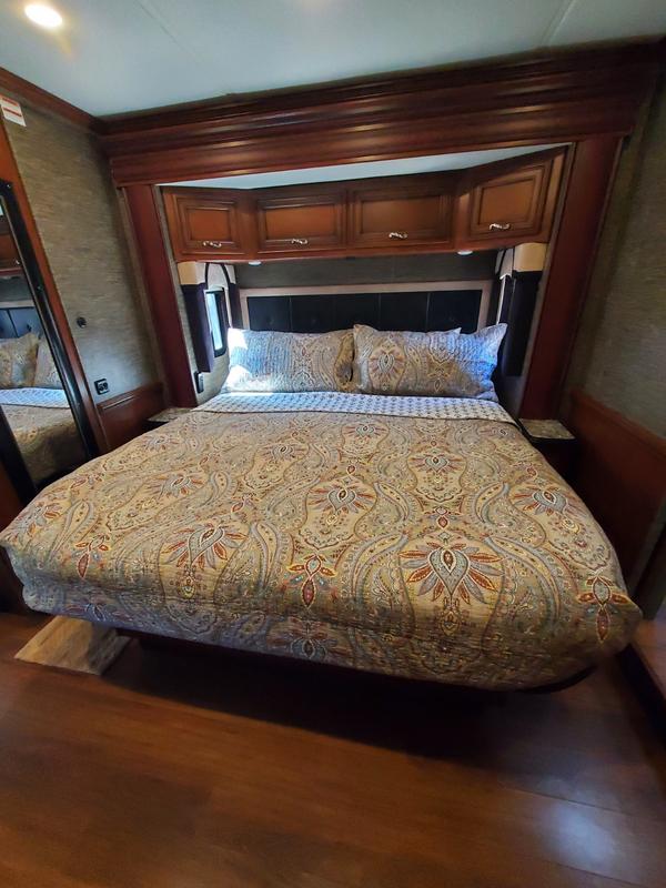 Fits lovely tucked in on our RV King....