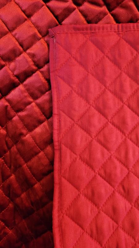 Levtex Home - Red Velvet Full/Queen Quilt Set -back side of quilt