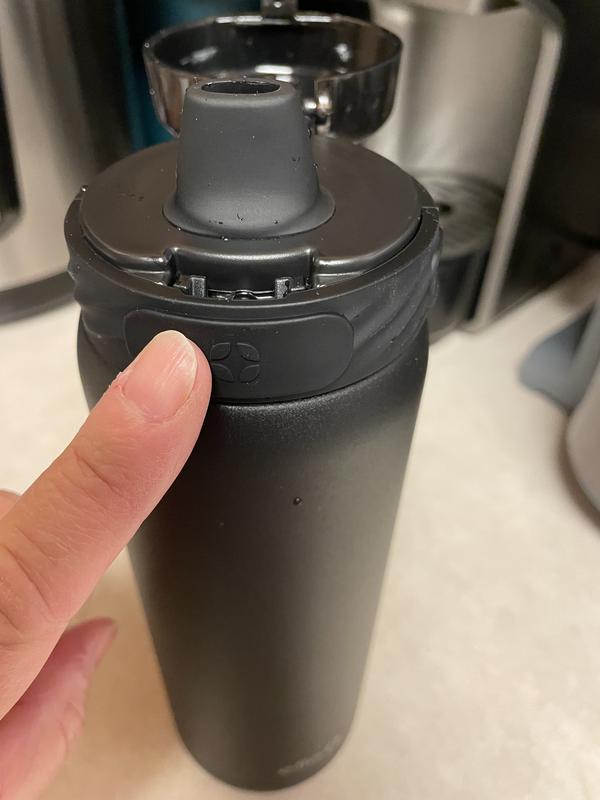 Push center to open flip lid