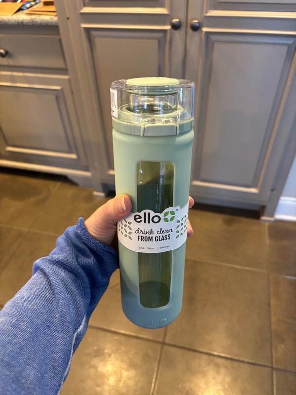 Ello Clara 20oz Glass Water Bottle - Sage | Meijer