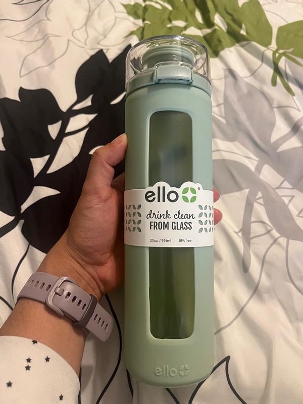 Ello Clara 20oz Glass Water Bottle - Sage