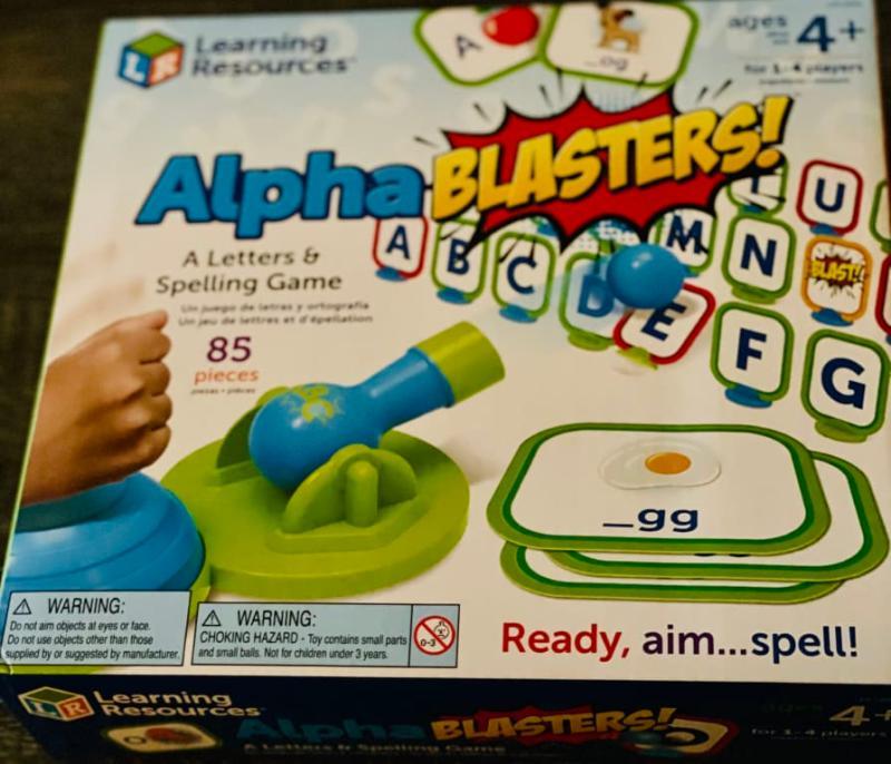 The box for the Alpha blaster game