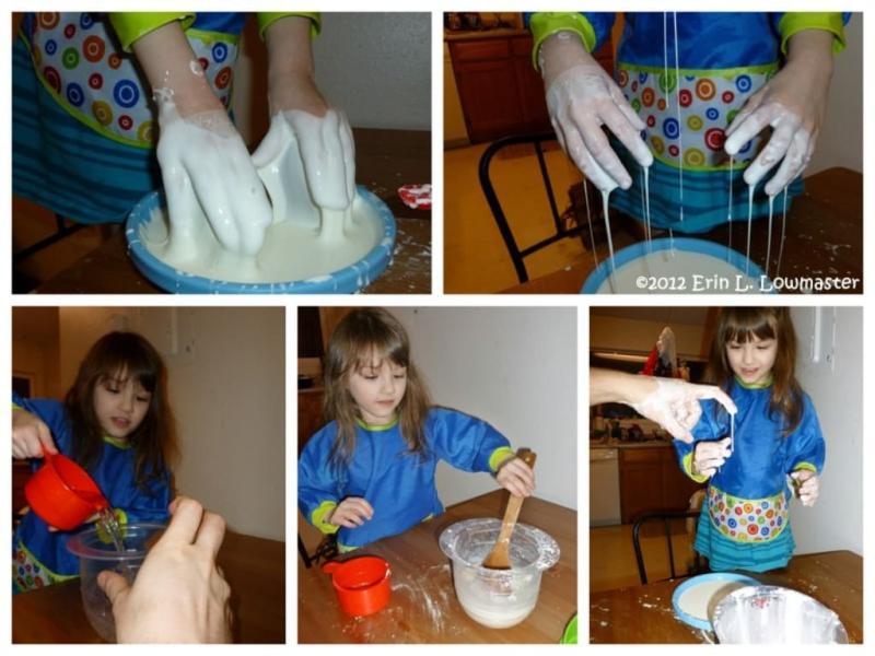 My daughter exploring Mystery Goo!