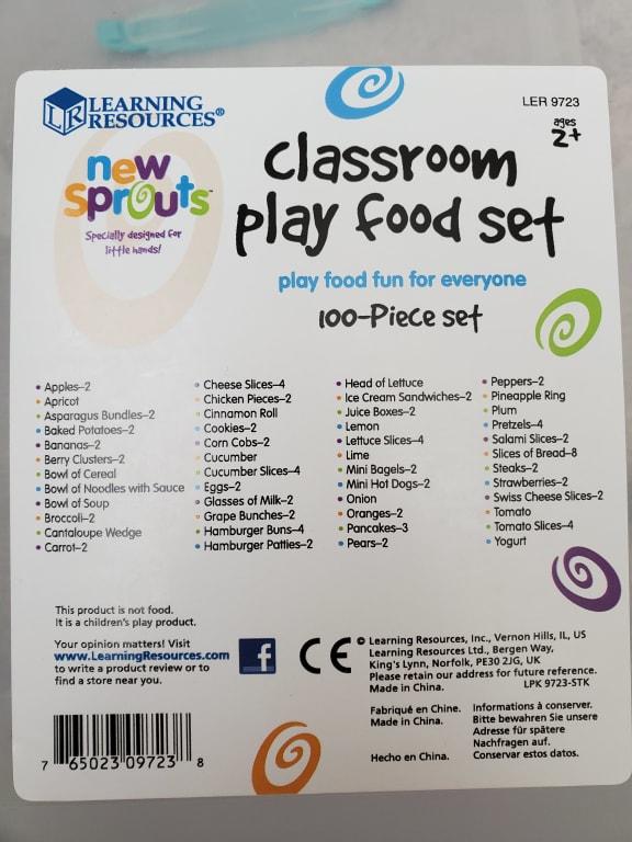 learning resources new sprouts classroom play food set