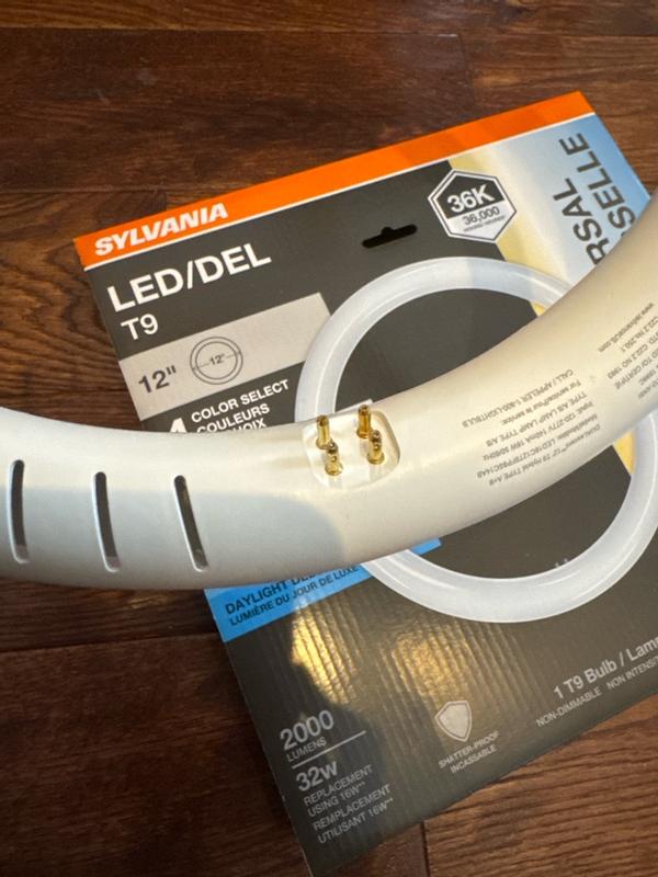 SYLVANIA 32 -Watt EQ T9 Switchable white G10q LED Tube Light Bulb in ...