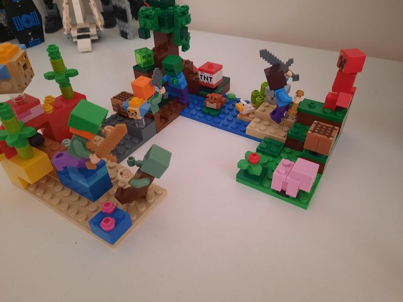 LEGO Minecraft 21164 Le Récif Corallien, Jouet avec Figurines d'Alex, un  Zombie et une Épée - Zoma