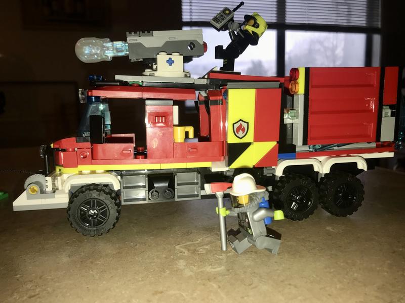 LEGO City Fire Command Unit Set with Fire Engine Toy 60374