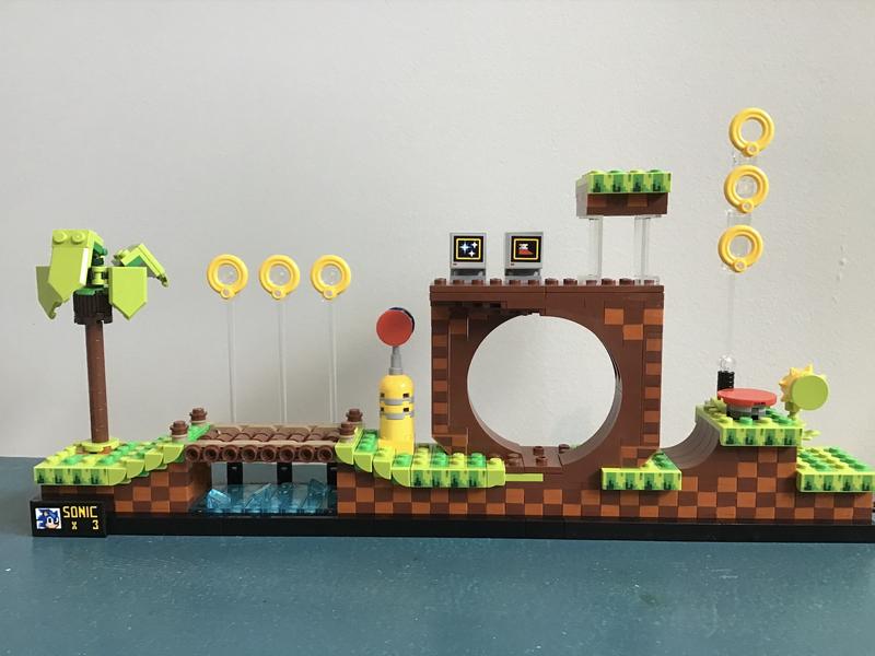 LEGO Ideas: Sonic the Hedgehog - Green Hill Zone (21331) Complete Set  Assembled 673419357616