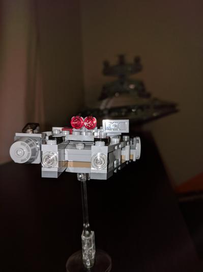 This looks bad. Maybe you should go into an asteroid field or something. Also, I've just noticed that the cockpit is at the wrong angle...