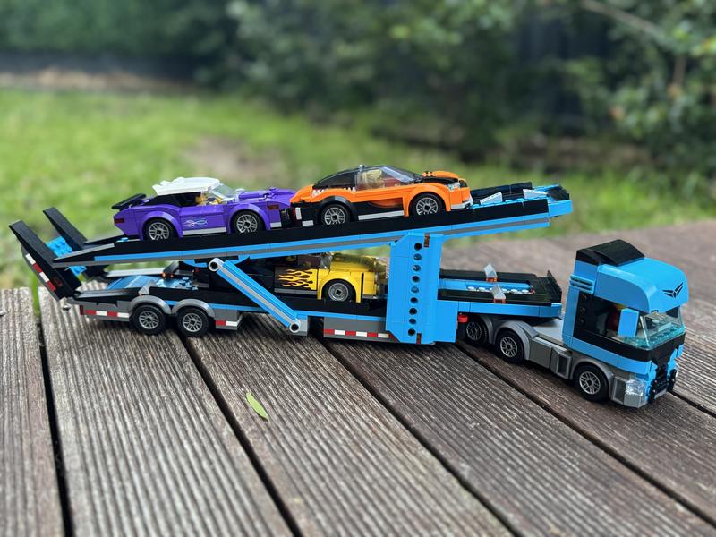 Fully constructed LEGO City Car Transporter