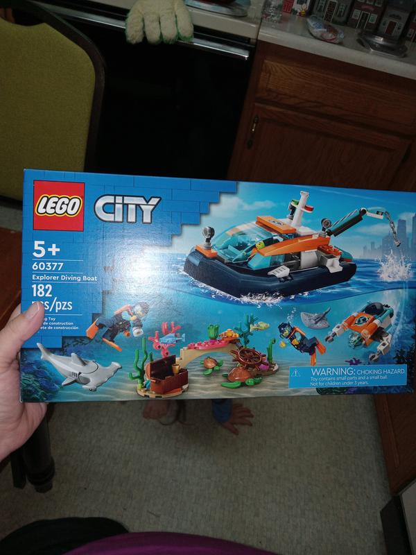 LEGO City Explorer Diving Boat 60377 Building Toy Set (182 Pieces 