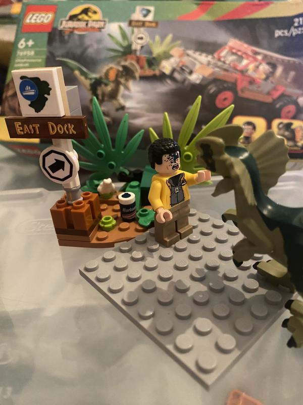 Lego® Jurassic World 76958 Dilophosaurus Ambush Toy Building Set With Dennis Nedry Minifigure