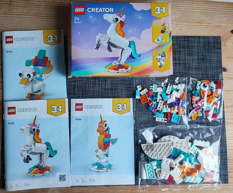 LEGO Unicorno Magico Creator 3 in 1 (31140) per Bambine e Bambini 7+