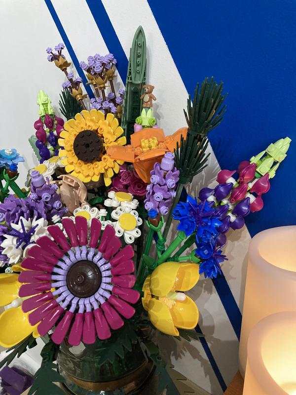 LEGO Icons 10313 Bouquet de Fleurs Sauvages, Plantes Artificielles ave