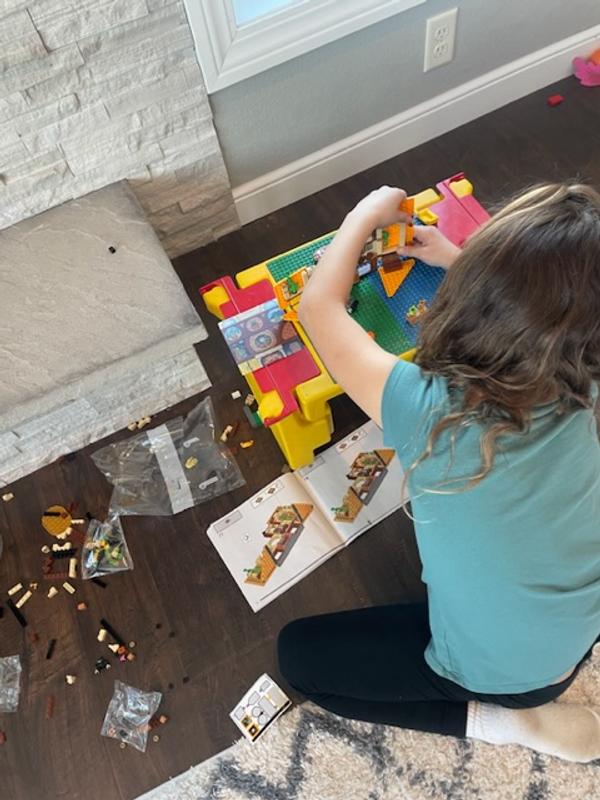 My daughter loving the building process.