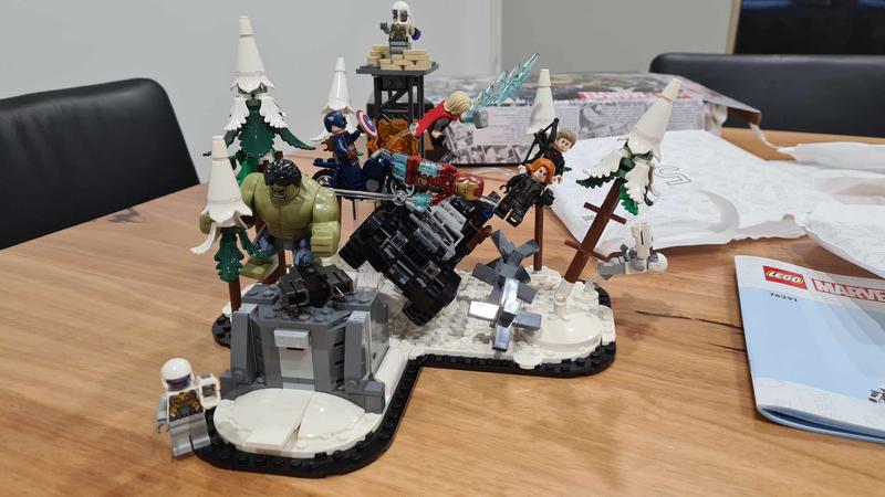 The completed lego set