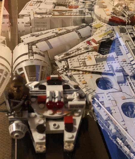 Compared with the UCS sister ship in the background.